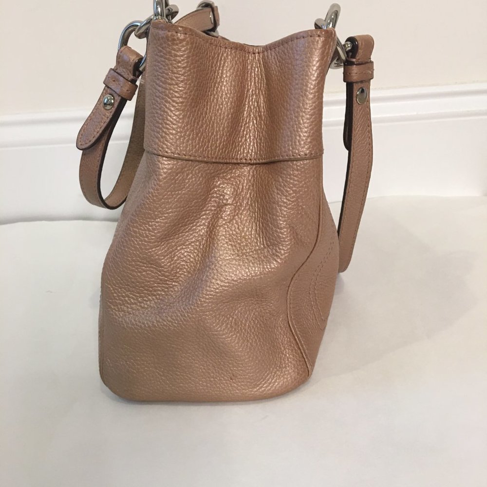 Coach Golden Brown Shoulder Leather Bag (K1160-F16531) - Picture 6 of 11